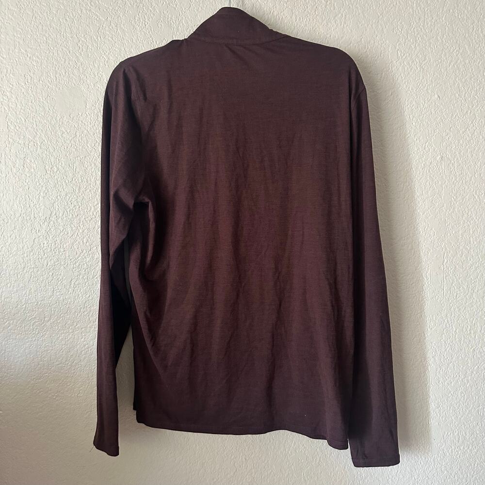 Vuori Men's Ease Performance Half Zip Mahogany Heather Size Medium - Picture 7 of 7